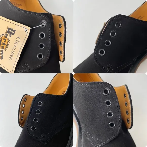 Vintage Dr. Martens MIE Deadstock Black Suede Oxfords UK 5