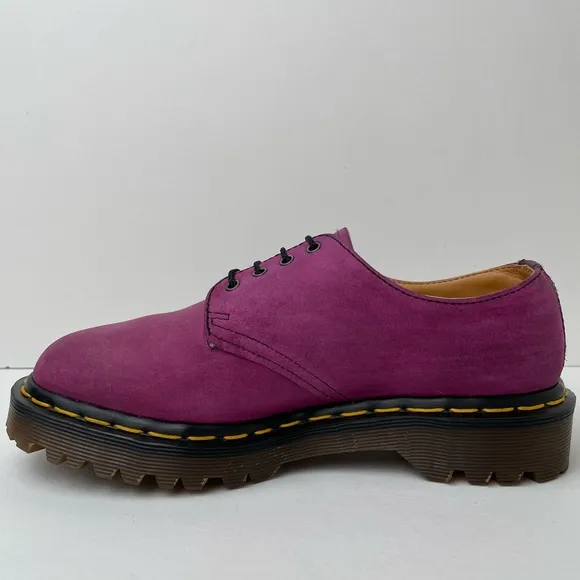Vintage Dr. Martens MIE Pink Leather Oxfords Shoes UK 4