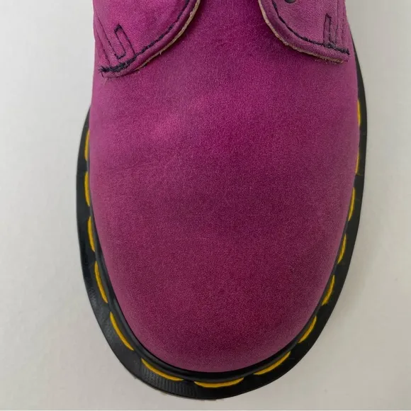 Vintage Dr. Martens MIE Pink Leather Oxfords Shoes UK 4