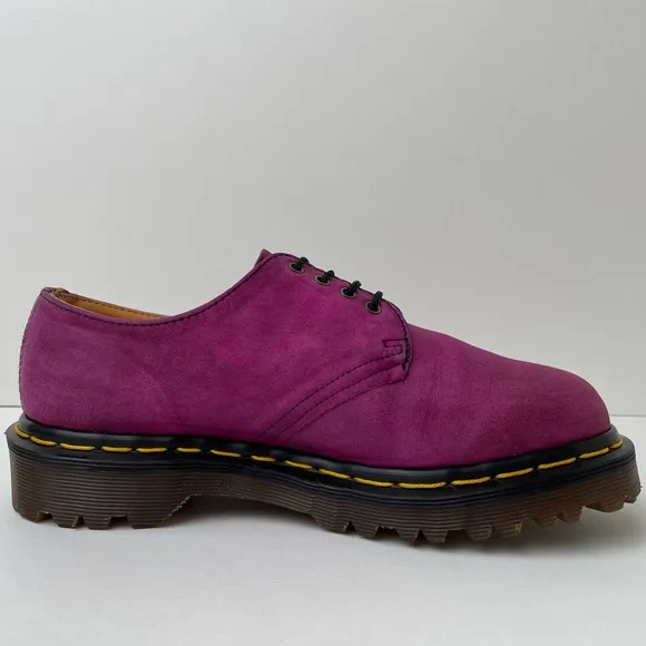 Vintage Dr. Martens MIE Pink Leather Oxfords Shoes UK 4