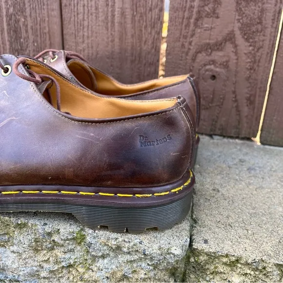 Vintage Dr. Martens Oxford MIE Brown Leather UK 14/US 15 Made in England 4 Eye