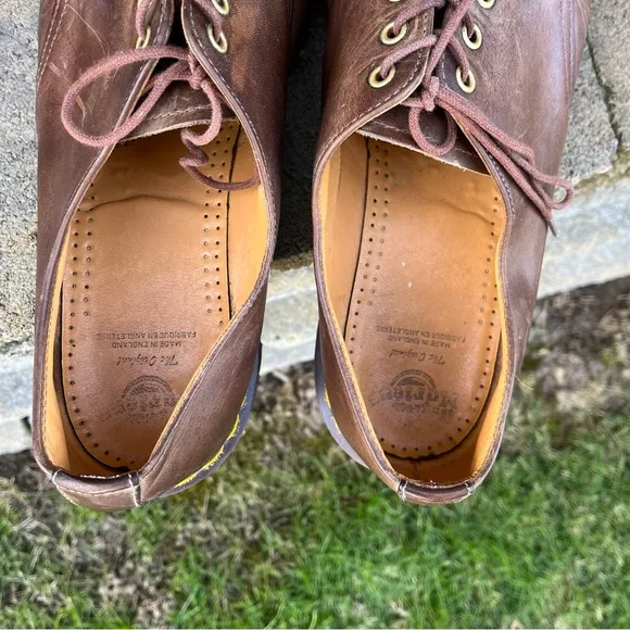 Vintage Dr. Martens Oxford MIE Brown Leather UK 14/US 15 Made in England 4 Eye