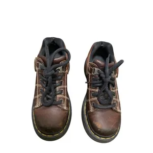 Vintage DR MARTENS Women's 9806 BROWN LEATHER Chunky 90s y2k OXFORD SHOES Size 6