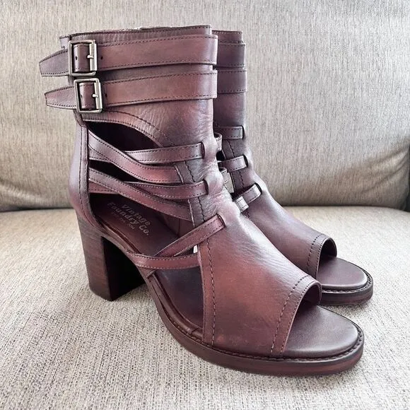 Vintage Foundry Co. Women's Lilith Open Toe Shoe Boot Sz 9