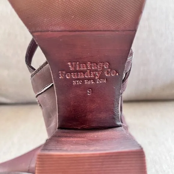 Vintage Foundry Co. Women's Lilith Open Toe Shoe Boot Sz 9