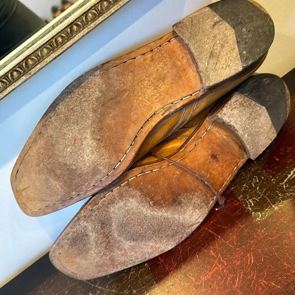 Vintage Fratelli Rossetti light tan leather oxfords - Italian made &amp; bought