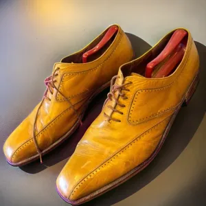 Vintage Fratelli Rossetti light tan leather oxfords - Italian made &amp; bought
