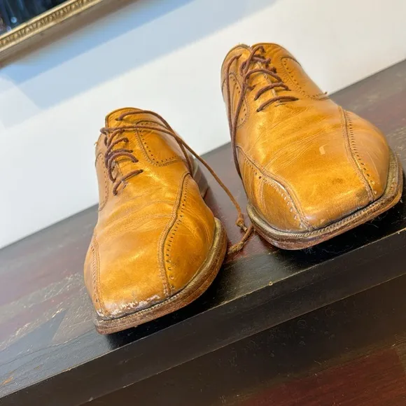 Vintage Fratelli Rossetti light tan leather oxfords - Italian made &amp; bought