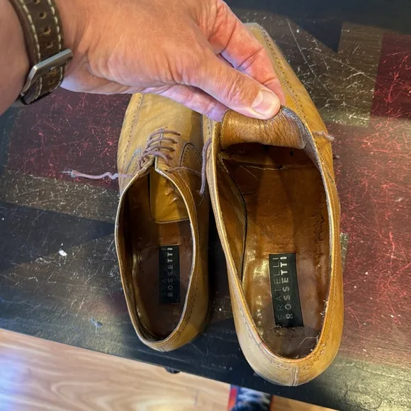 Vintage Fratelli Rossetti light tan leather oxfords - Italian made &amp; bought