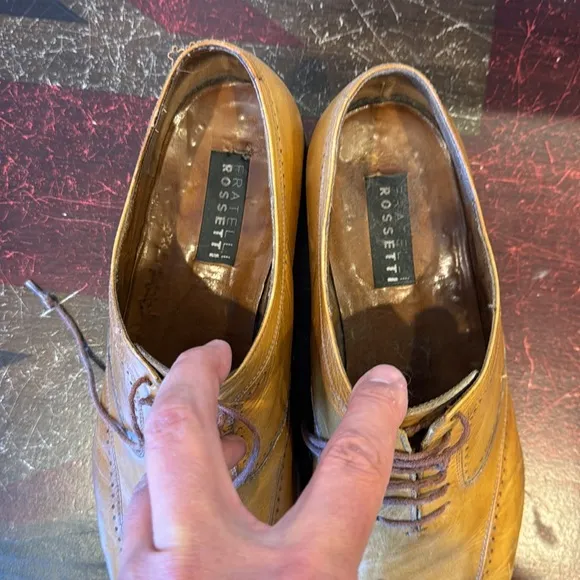 Vintage Fratelli Rossetti light tan leather oxfords - Italian made &amp; bought