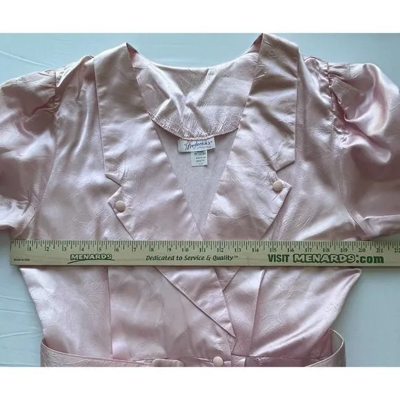 Vintage Fredericks Of Hollywood Long Mermaid Pink Dress Hi‎ Lo Made USA 13