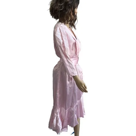 Vintage Fredericks Of Hollywood Long Mermaid Pink Dress Hi‎ Lo Made USA 13