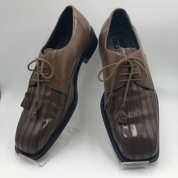 Vintage Giorgio Brutini Men's Brown Genuine Leather Square Toe Dress Shoes