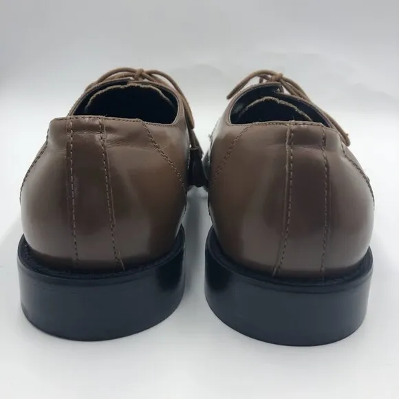 Vintage Giorgio Brutini Men's Brown Genuine Leather Square Toe Dress Shoes