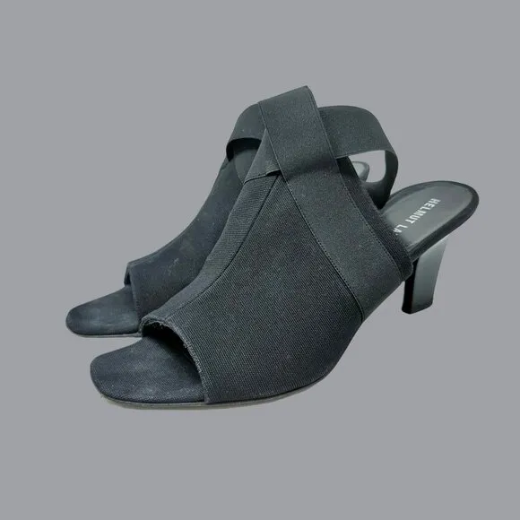 Vintage Helmut Lang Black Heels 9.5 Open Toe