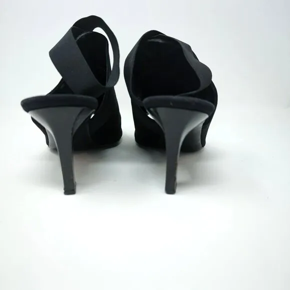 Vintage Helmut Lang Black Heels 9.5 Open Toe