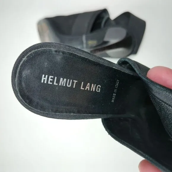 Vintage Helmut Lang Black Heels 9.5 Open Toe