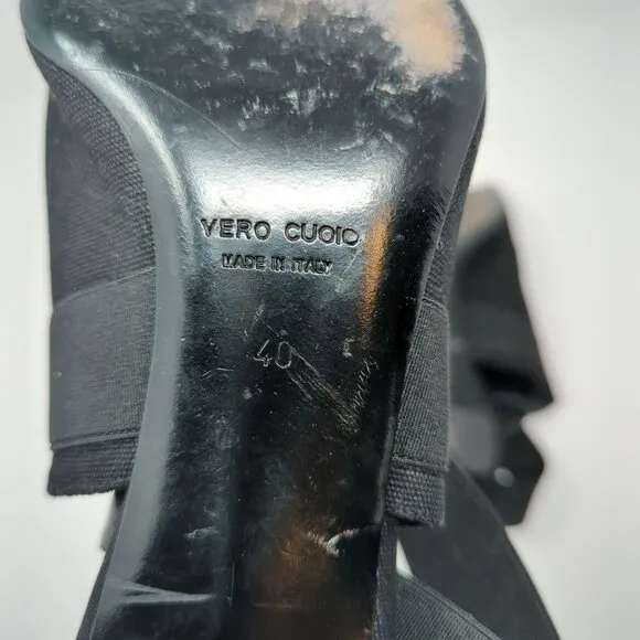 Vintage Helmut Lang Black Heels 9.5 Open Toe