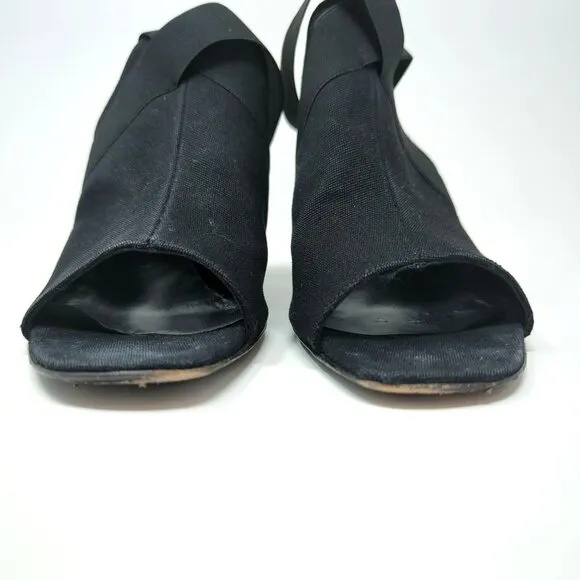 Vintage Helmut Lang Black Heels 9.5 Open Toe