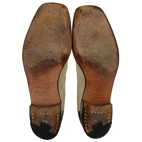 Vintage Johnston &amp; Murphy Aristocraft Dress Shoes Men's 10.5B Burgundy Tan Leath