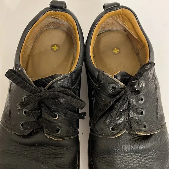 Vintage Leather Black Tie Oxfords Dr Martens