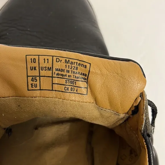 Vintage Leather Black Tie Oxfords Dr Martens