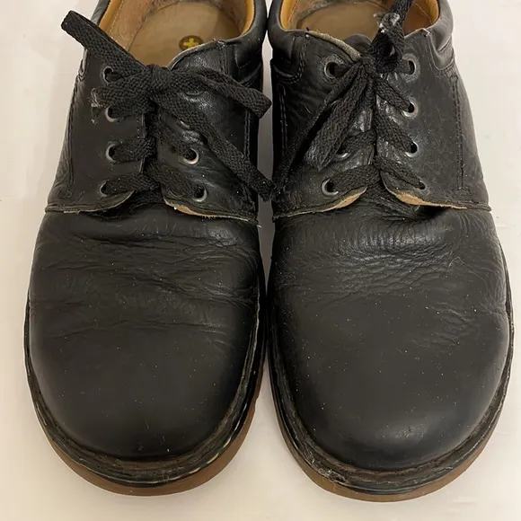 Vintage Leather Black Tie Oxfords Dr Martens