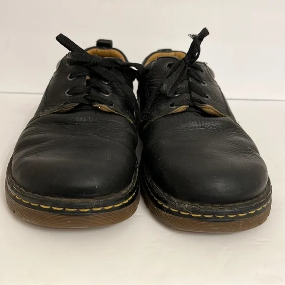 Vintage Leather Black Tie Oxfords Dr Martens