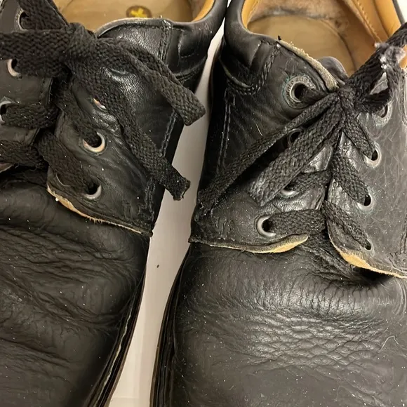 Vintage Leather Black Tie Oxfords Dr Martens