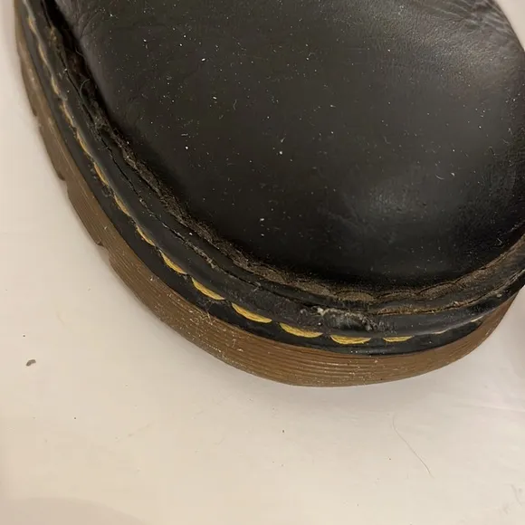 Vintage Leather Black Tie Oxfords Dr Martens