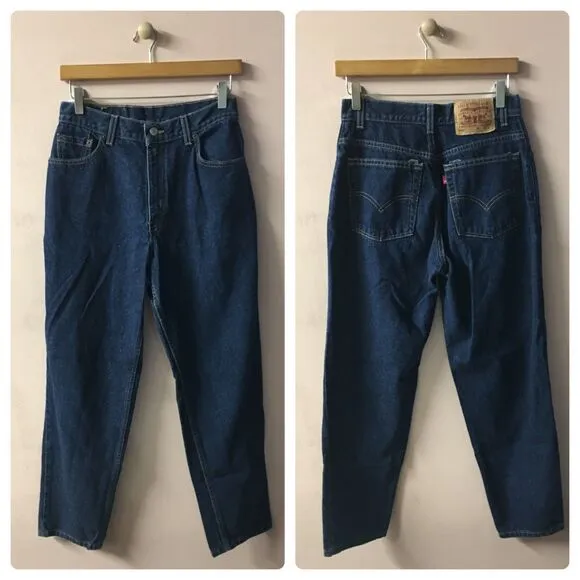Vintage Levi’s 550s Dark Wash Relaxed Fit Tapered Leg Jeans Size 10 EUC