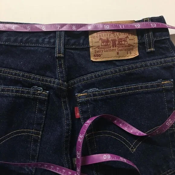 Vintage Levi’s 550s Dark Wash Relaxed Fit Tapered Leg Jeans Size 10 EUC