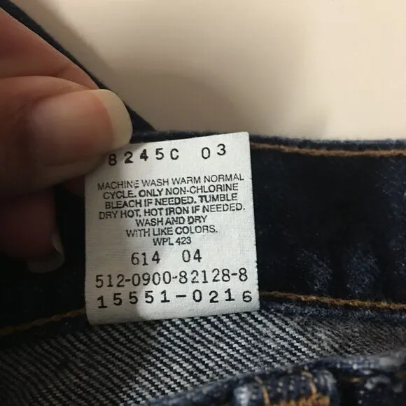 Vintage Levi’s 550s Dark Wash Relaxed Fit Tapered Leg Jeans Size 10 EUC