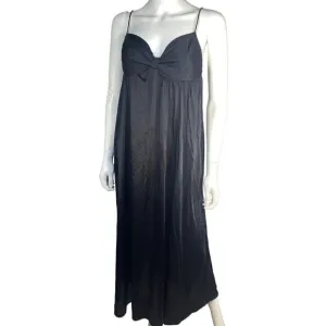 Vintage Lingerie Nightgown By I. Magnin - Black Maxi Slip Lingerie- LT3061