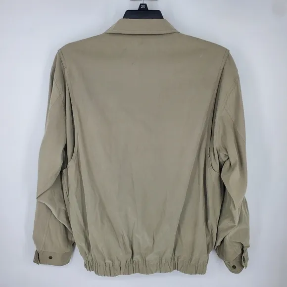 Vintage London Fog Men's Jacket Size Small Green Lightweight Full Zip
