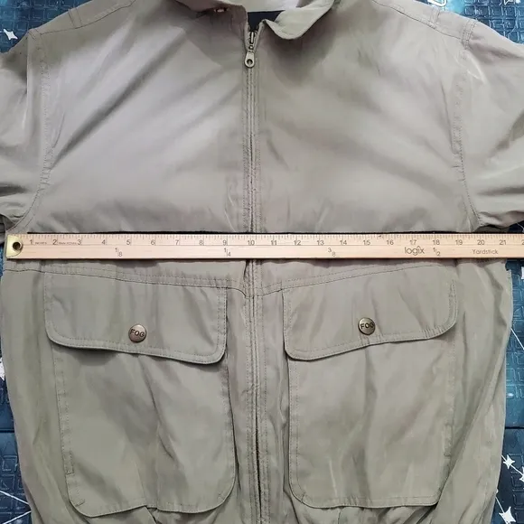 Vintage London Fog Men's Jacket Size Small Green Lightweight Full Zip