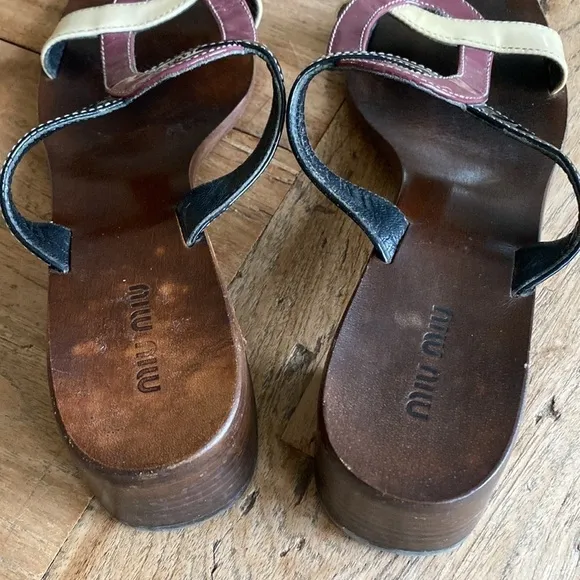 Vintage Miu Miu block heels size 39.5 Italy