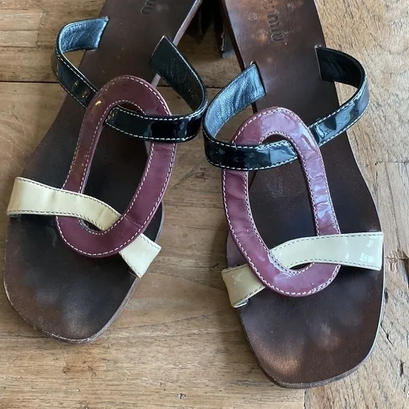 Vintage Miu Miu block heels size 39.5 Italy