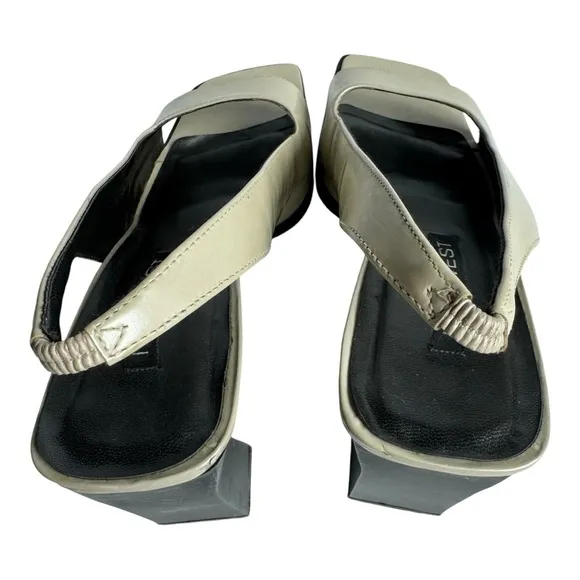 Vintage Nine West Slingback Heels | 90s Square Toe Block Heels | Size 10M
