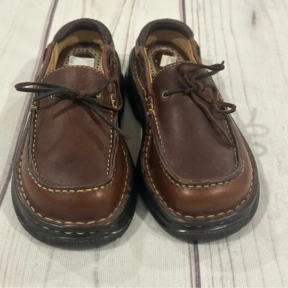 Vintage Rare Born Handcrafted Leather Lace Up Moc Toe Oxfords Women Sz 6 (New)