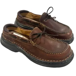Vintage Rare Born Handcrafted Leather Lace Up Moc Toe Oxfords Women Sz 6 (New)