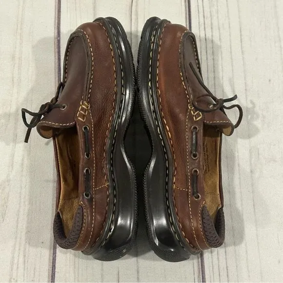 Vintage Rare Born Handcrafted Leather Lace Up Moc Toe Oxfords Women Sz 6 (New)