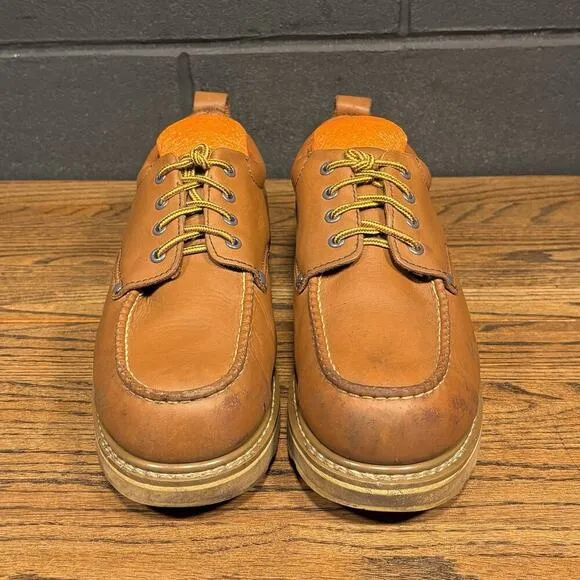 Vintage Sears Die Hard Sure Track Brown Leather Moc Toe Oxfords Men’s 12 D