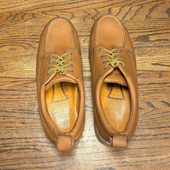 Vintage Sears Die Hard Sure Track Brown Leather Moc Toe Oxfords Men’s 12 D