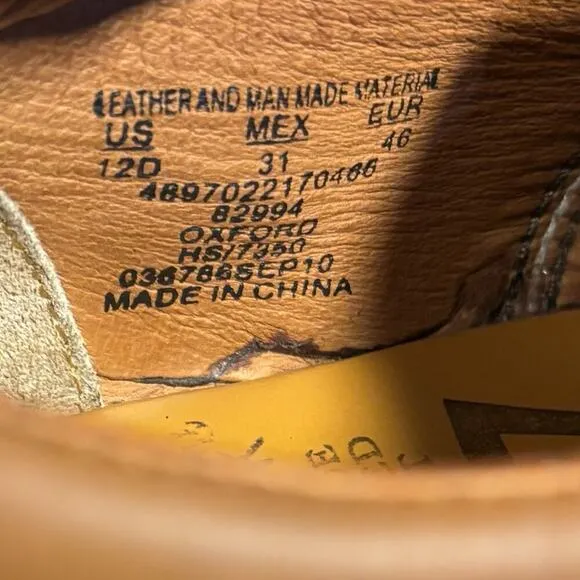 Vintage Sears Die Hard Sure Track Brown Leather Moc Toe Oxfords Men’s 12 D