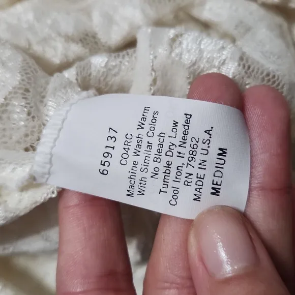 Vintage Sheer Floral Lacey Lingerie Ivory Cream Slip Chemise Tank Mini Dress