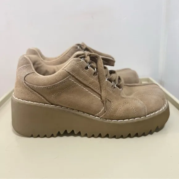 Vintage xhilaration Y2k chunky platform suede oxfords