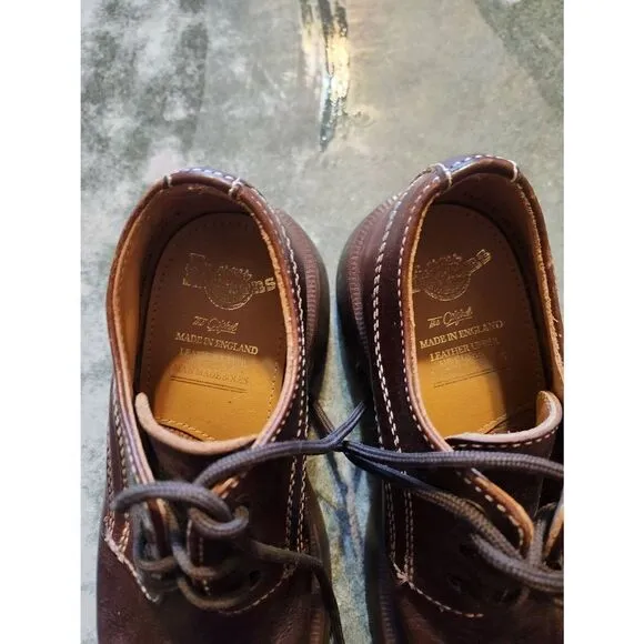 Vintage Dr Martens made in England chunky brown Oxfords sz 1