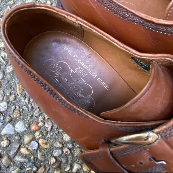 Vintage Florsheim imperial monk strap oxfords 8.5C