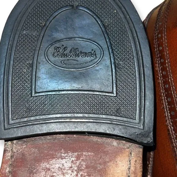 Vintage JC Penney Shoe Classics Brown Leather Longwing Wingtip Oxfords Men 10.5